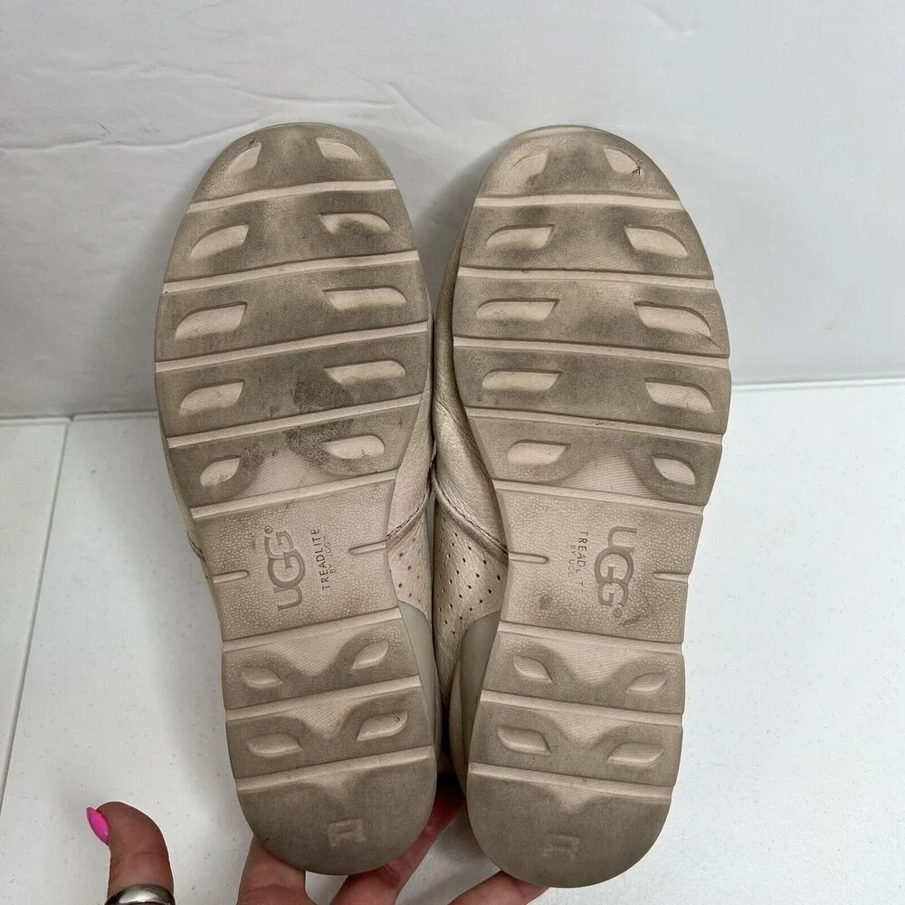 UGG Women's Size 7.5 TYE Cera Nubuck Leather Lightweight Treadlite Sneakers Pink
